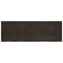 vidaXL sötétbarna kezelt tömör tölgyfa asztallap 180x60x(2-6) cm