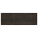 vidaXL sötétbarna kezelt tömör tölgyfa asztallap 180x60x(2-6) cm