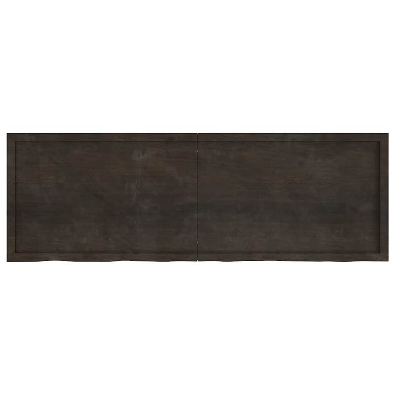 vidaXL sötétbarna kezelt tömör tölgyfa asztallap 180x60x(2-6) cm