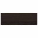 vidaXL sötétbarna kezelt tömör tölgyfa asztallap 180x60x(2-6) cm