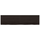 vidaXL sötétbarna kezelt tömör tölgyfa asztallap 200x50x(2-4) cm