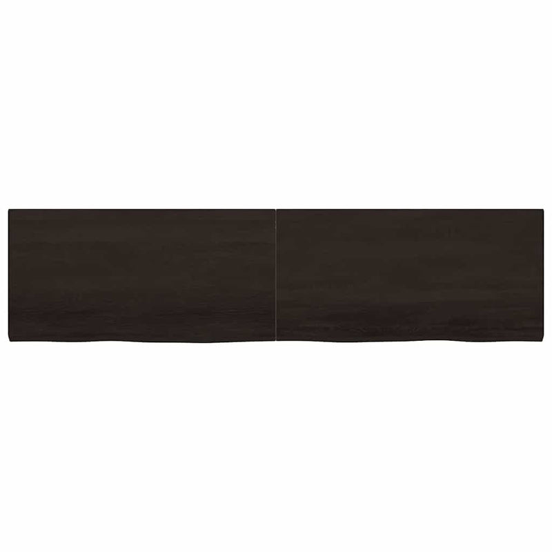 vidaXL sötétbarna kezelt tömör tölgyfa asztallap 200x50x(2-4) cm