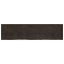 vidaXL sötétbarna kezelt tömör tölgyfa asztallap 200x50x(2-6) cm