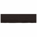 vidaXL sötétbarna kezelt tömör tölgyfa asztallap 200x50x(2-6) cm