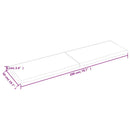 vidaXL sötétbarna kezelt tömör tölgyfa asztallap 200x50x(2-6) cm