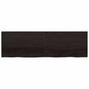 vidaXL sötétbarna kezelt tömör tölgyfa asztallap 200x60x(2-4) cm
