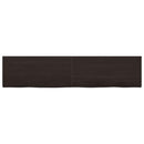 vidaXL sötétbarna kezelt tömör tölgyfa asztallap 220x50x(2-4) cm