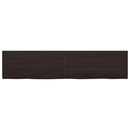 vidaXL sötétbarna kezelt tömör tölgyfa asztallap 220x50x(2-4) cm