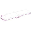 vidaXL sötétbarna kezelt tömör tölgyfa asztallap 220x60x(2-4) cm