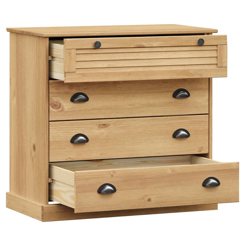 vidaXL VIGO tömör fenyőfa komód 80x40x76 cm