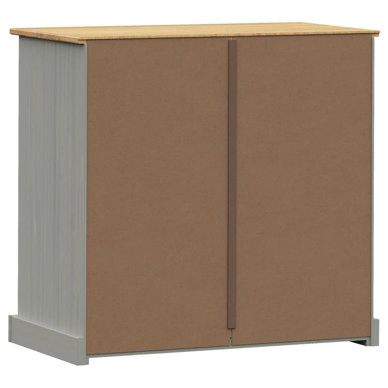 vidaXL VIGO szürke tömör fenyőfa komód 80x40x76 cm