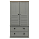 vidaXL VIGO szürke tömör fenyőfa szekrény 90 x 55 x 170 cm