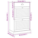 vidaXL VIGO tömör fenyőfa cipőszekrény 60x35x96 cm