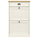 vidaXL VIGO fehér tömör fenyőfa cipőszekrény 60x35x96 cm