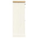 vidaXL VIGO fehér tömör fenyőfa cipőszekrény 60x35x96 cm