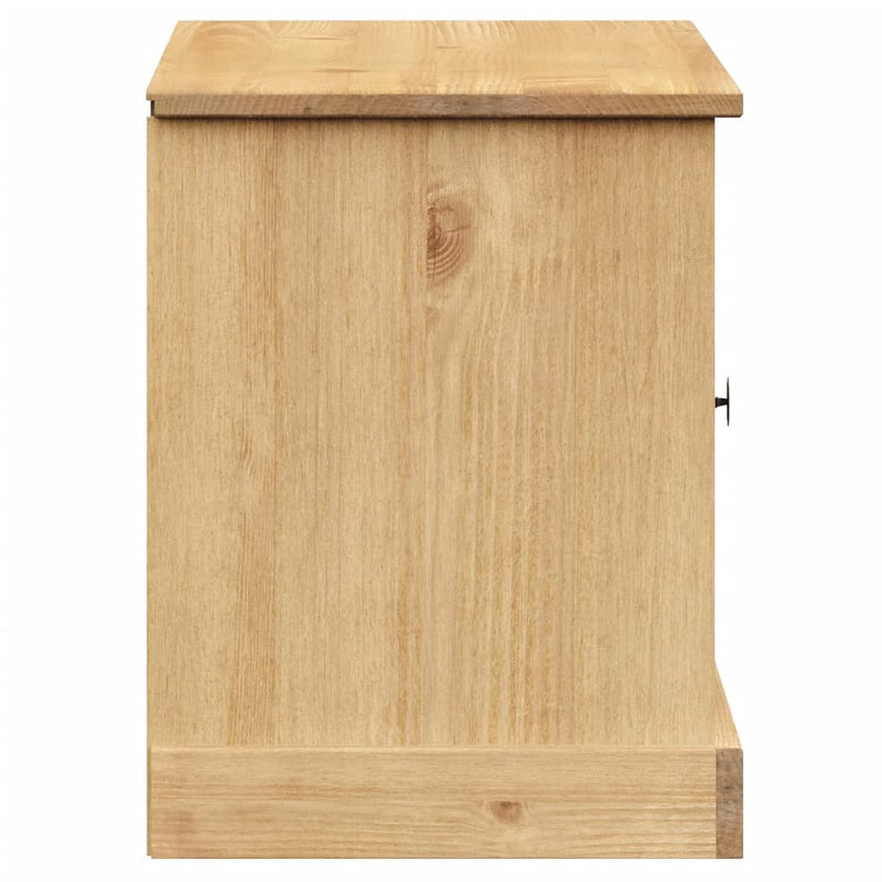 vidaXL VIGO tömör fenyőfa cipőtároló pad 106 x 35 x 45 cm