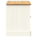 vidaXL VIGO fehér tömör fenyőfa cipőtároló pad 106 x 35 x 45 cm