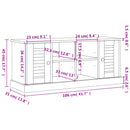 vidaXL VIGO szürke tömör fenyőfa cipőtároló pad 106 x 35 x 45 cm