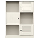vidaXL VIGO fehér tömör fenyőfa könyvespolc 90x35x114,5 cm