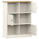 vidaXL VIGO fehér tömör fenyőfa könyvespolc 90x35x114,5 cm