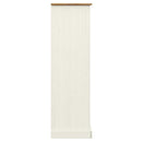 vidaXL VIGO fehér tömör fenyőfa könyvespolc 90x35x114,5 cm
