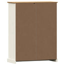 vidaXL VIGO fehér tömör fenyőfa könyvespolc 90x35x114,5 cm