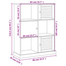 vidaXL VIGO fehér tömör fenyőfa könyvespolc 90x35x114,5 cm