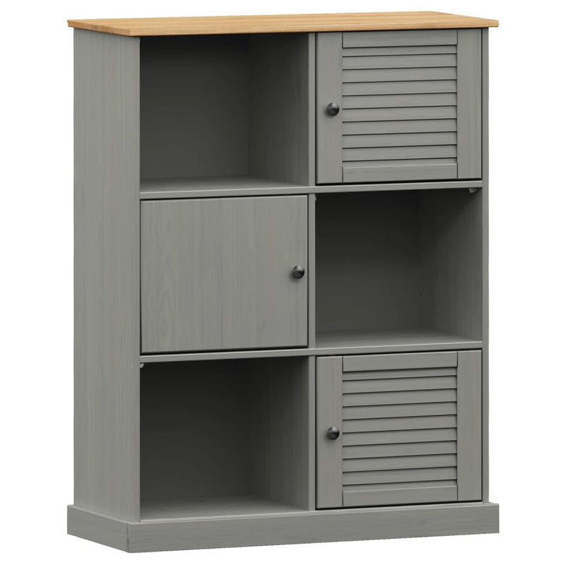 vidaXL VIGO tömör fenyőfa könyvespolc 90x35x114,5 cm