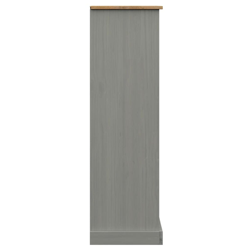 vidaXL VIGO tömör fenyőfa könyvespolc 90x35x114,5 cm