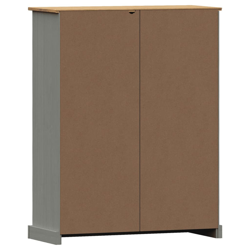 vidaXL VIGO tömör fenyőfa könyvespolc 90x35x114,5 cm