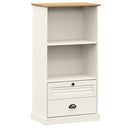 vidaXL VIGO fehér tömör fenyőfa könyvespolc 60x35x114,5 cm