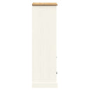 vidaXL VIGO fehér tömör fenyőfa könyvespolc 60x35x114,5 cm