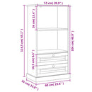 vidaXL VIGO fehér tömör fenyőfa könyvespolc 60x35x114,5 cm