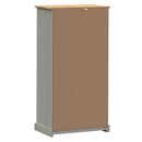 vidaXL VIGO szürke tömör fenyőfa könyvespolc 60x35x114,5 cm