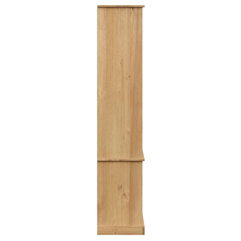 vidaXL VIGO üvegvitrines tömör fenyőfa éjjeliszekrény 85x35x170 cm