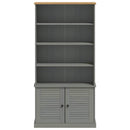 vidaXL VIGO szürke tömör fenyőfa könyvespolc 85x35x170 cm