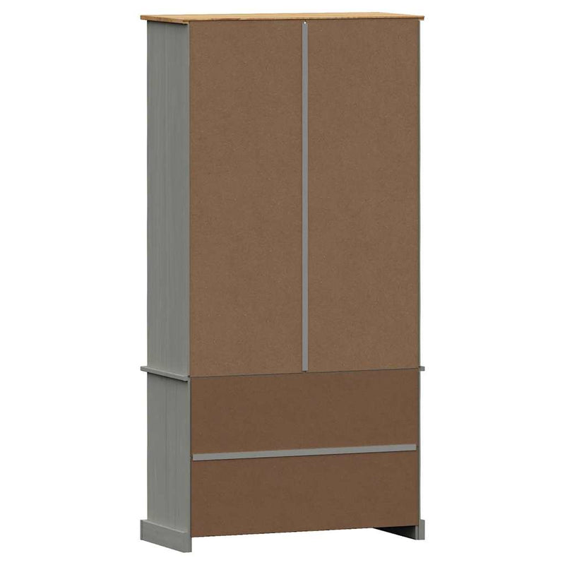 vidaXL VIGO szürke tömör fenyőfa könyvespolc 85x35x170 cm