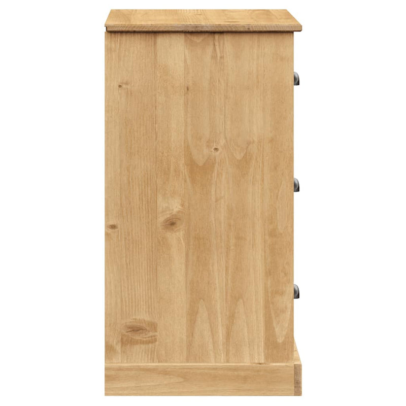 vidaXL VIGO tömör fenyőfa fiókos tálalószekrény 78x40x75 cm