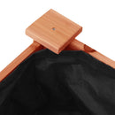 vidaXL barna tömör fenyőfa kerekes ültetőláda béléssel 71 x 37 x 80 cm