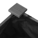 vidaXL szürke tömör fenyőfa kerekes ültetőláda béléssel 71x37x80 cm