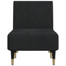 vidaXL fekete bársonydívány