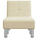 vidaXL krémszínű műbőr dívány