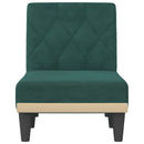 vidaXL sötétzöld bársonydívány