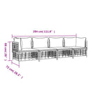 vidaXL 4 részes antracitszürke polyrattan kerti ülőgarnitúra párnákkal