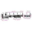 vidaXL 7 részes antracitszürke polyrattan kerti ülőgarnitúra párnákkal