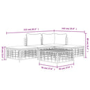 vidaXL 5 részes antracitszürke polyrattan kerti ülőgarnitúra párnákkal