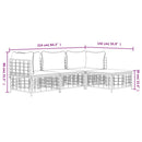 vidaXL 4 részes antracitszürke polyrattan kerti ülőgarnitúra párnákkal