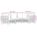 vidaXL 4 részes antracitszürke polyrattan kerti ülőgarnitúra párnákkal