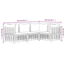 vidaXL 4 részes antracitszürke polyrattan kerti ülőgarnitúra párnákkal