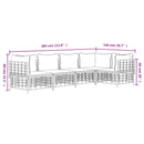 vidaXL 5 részes antracitszürke polyrattan kerti ülőgarnitúra párnákkal